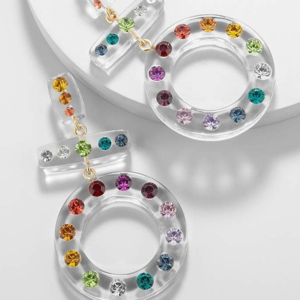 Baublebar Femme rainbow clear post earrings